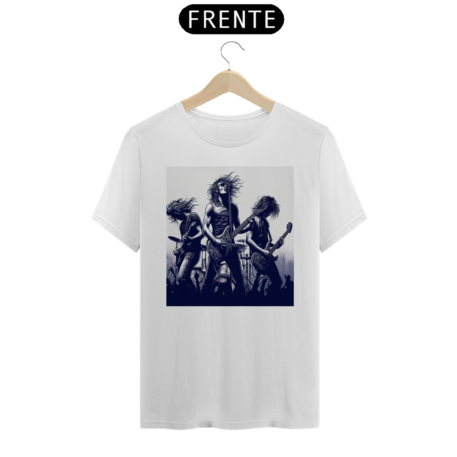 Nome do produto: Camiseta - Banda de Rock (01)