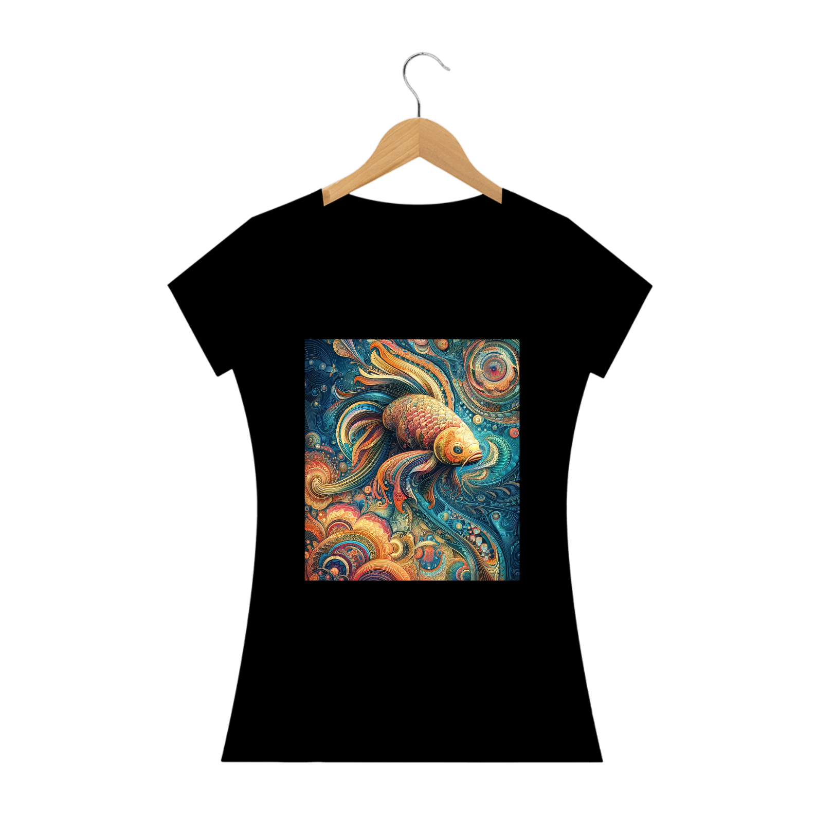 Nome do produto: Camiseta Feminina - Peixe (01)