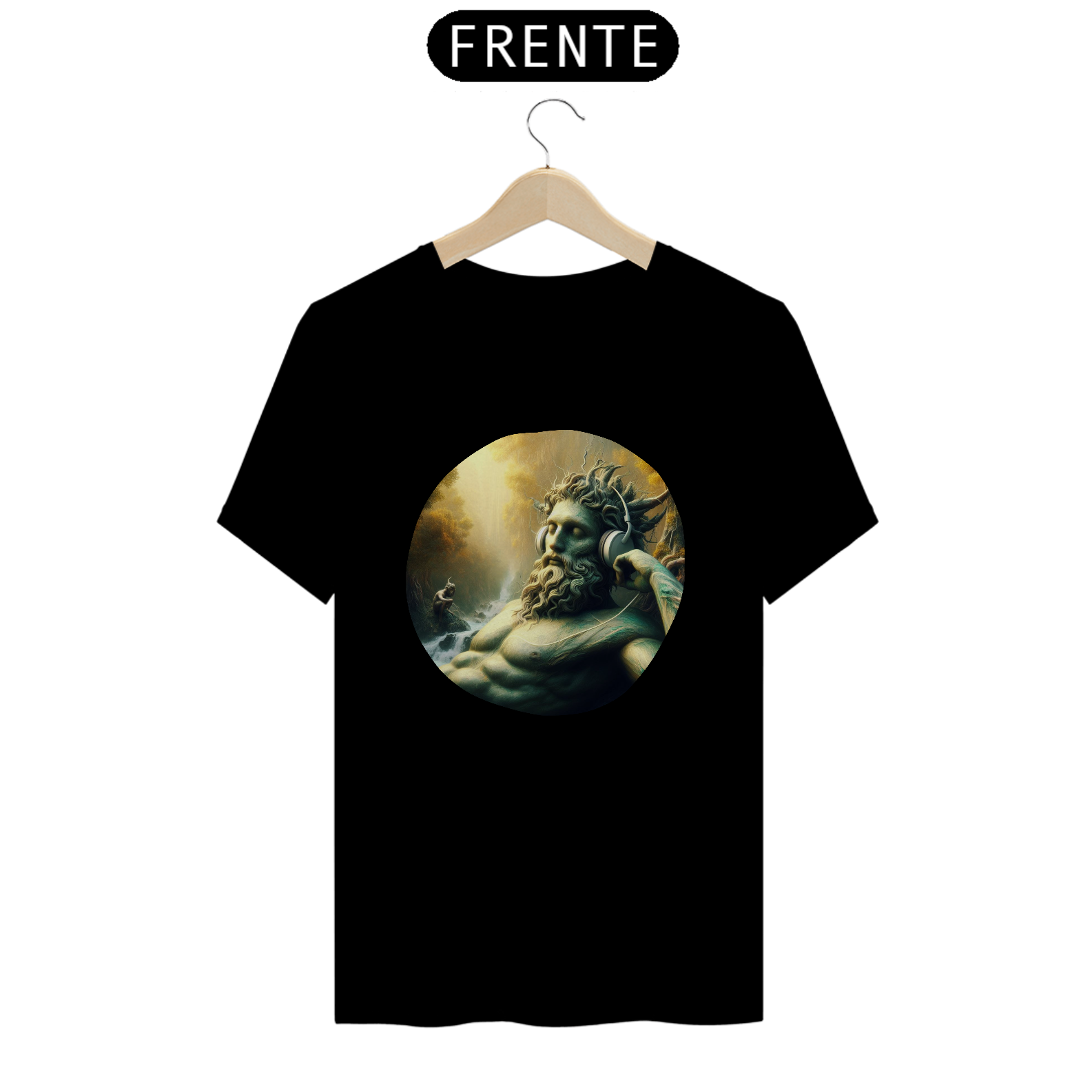 Nome do produto: Camiseta - Ser Mitológico com fone (01)