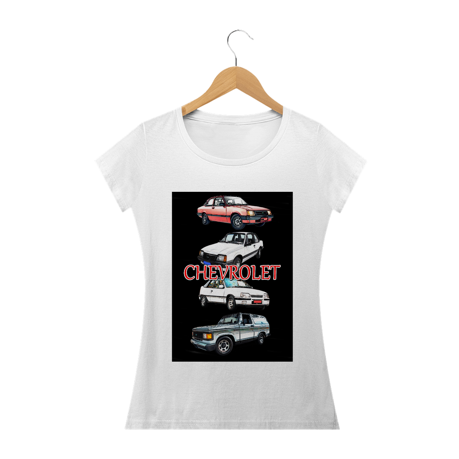 Nome do produto: camiseta chevrolet femnina