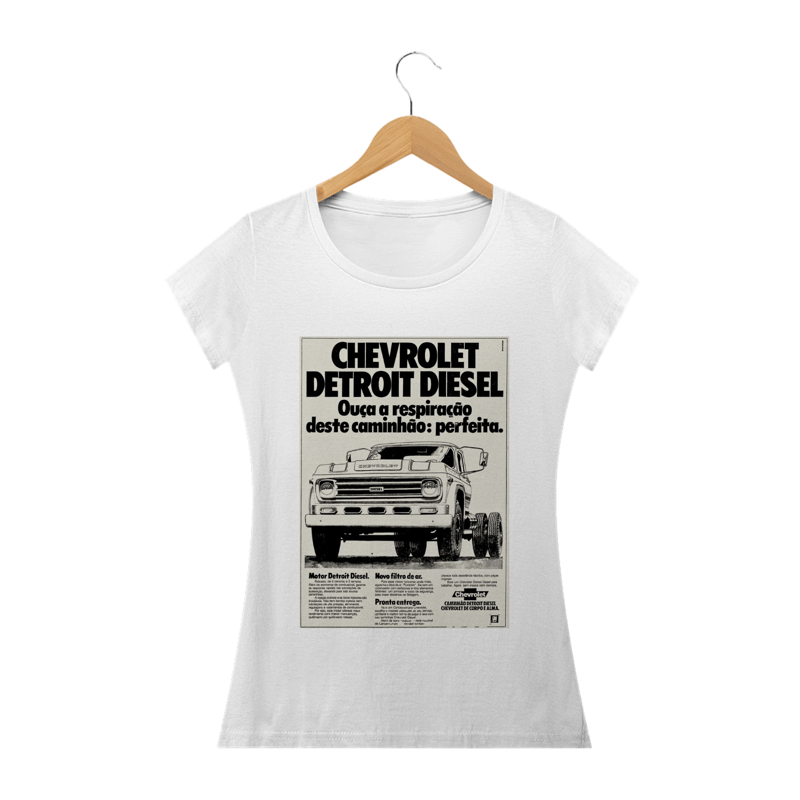 Nome do produto: Camiseta Caminhão Chevrolet Feminina