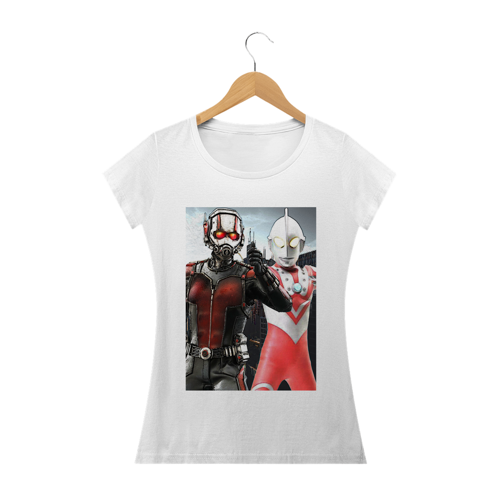 Nome do produto: Camiseta Homem Formiga e Ultraman Feminina