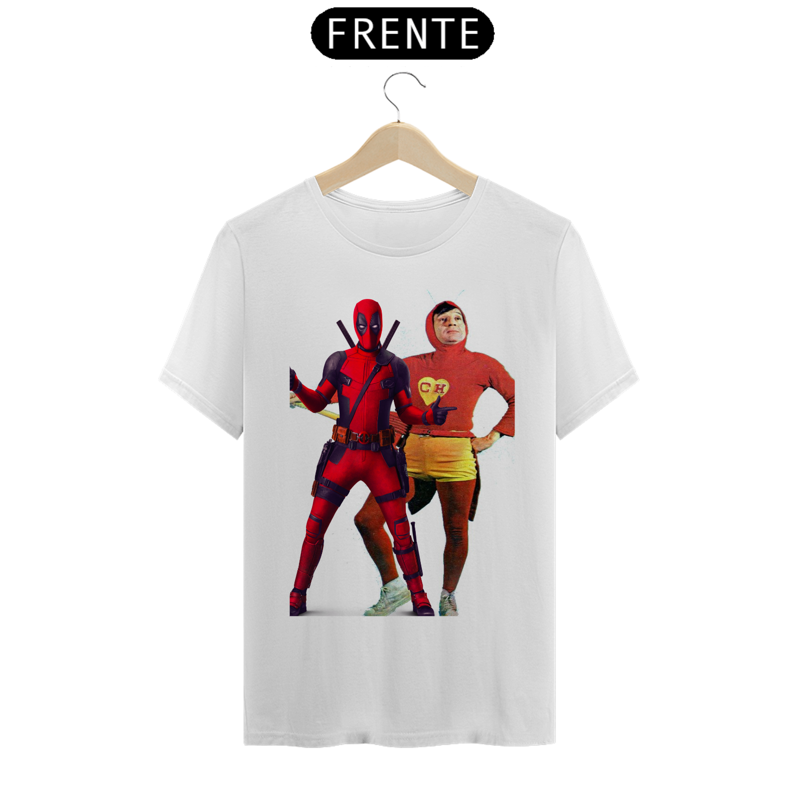 Nome do produto: Camiseta Dead Pool E Chapolin 