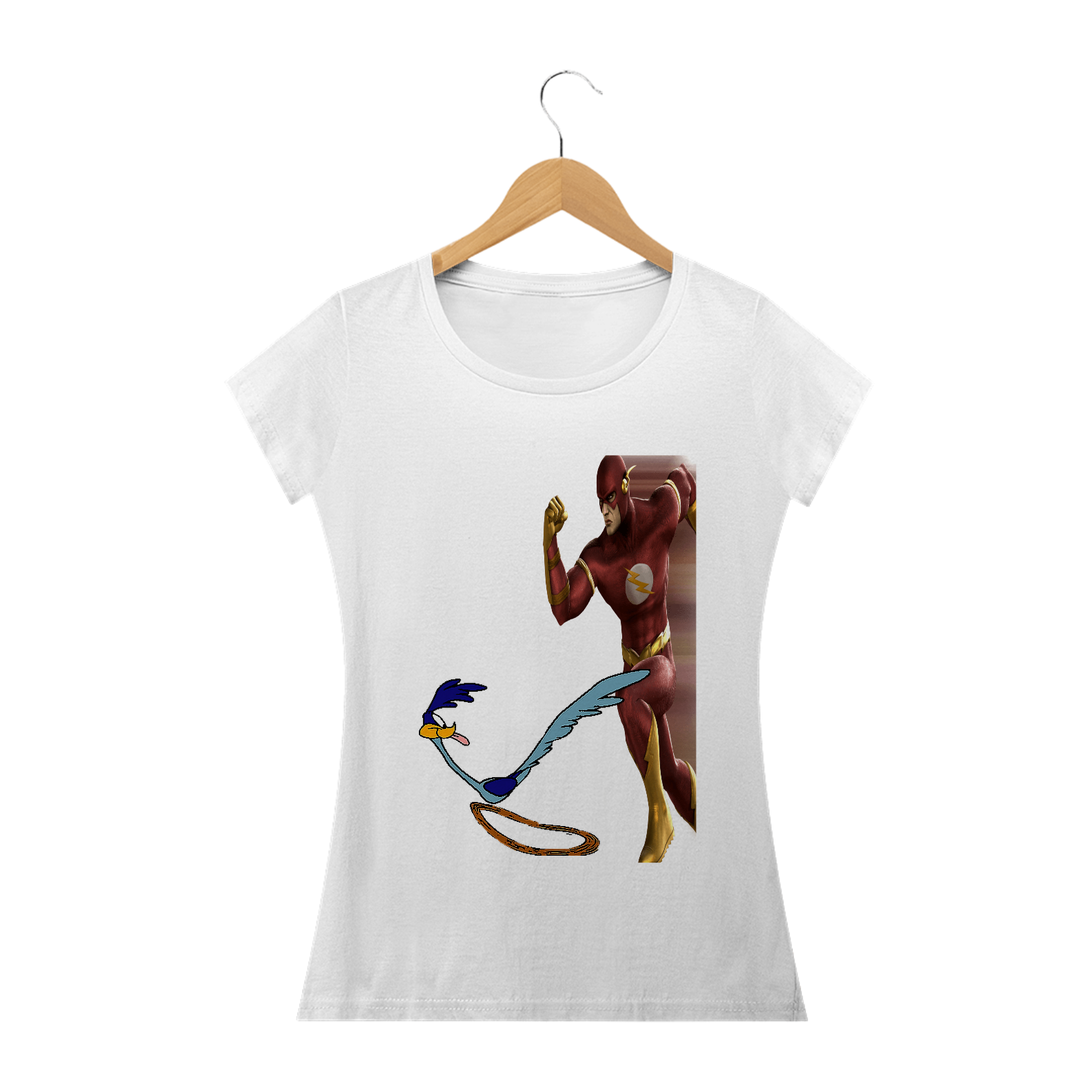 Nome do produto: Camiseta Papa Léguas VS The Flash Feminina