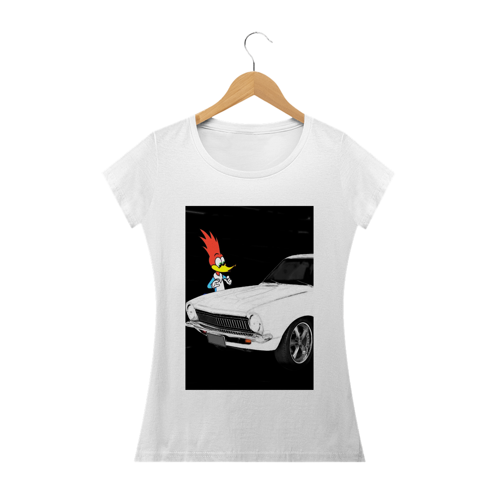 Nome do produto: Camiseta Ford Maverick Pica Pau Feminina