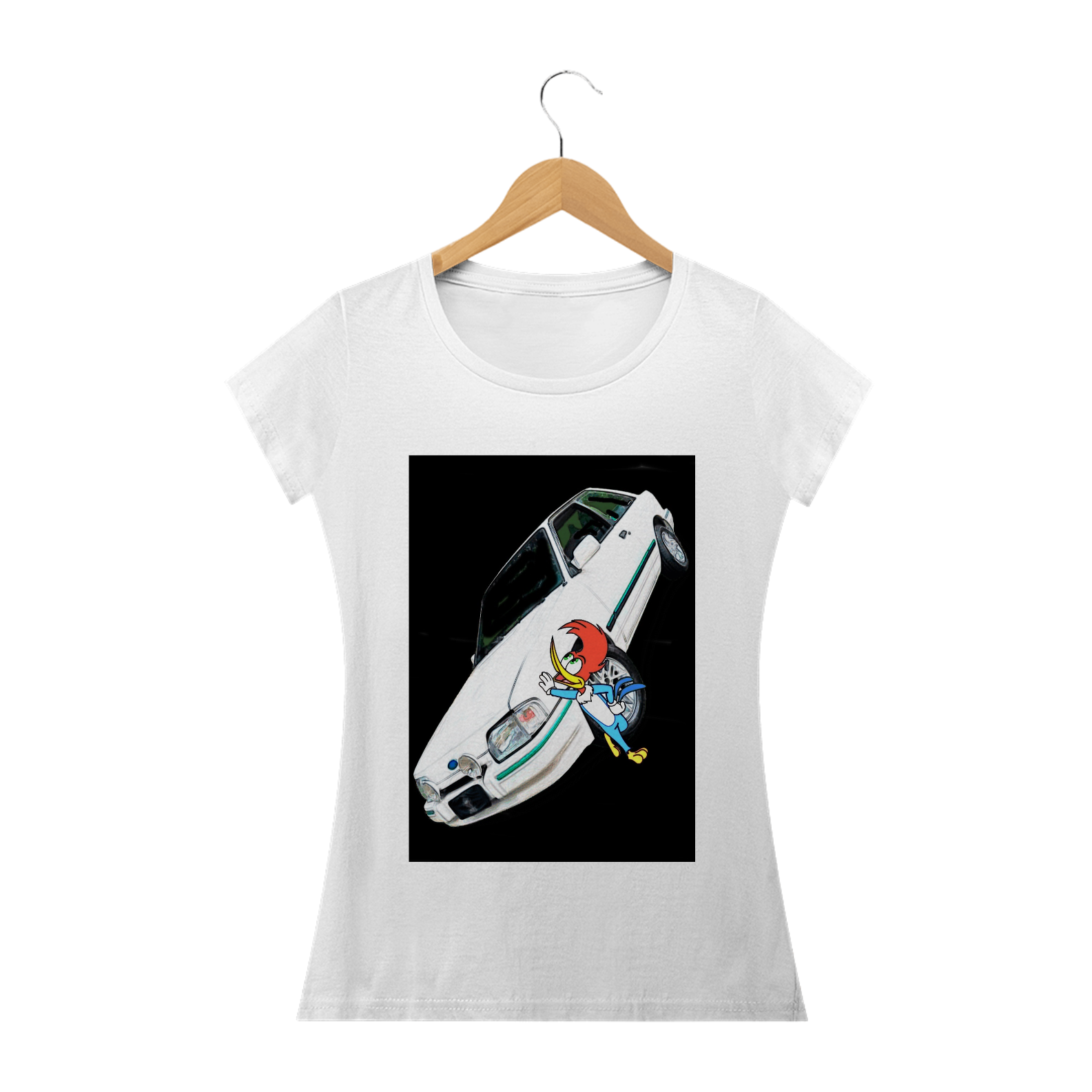 Nome do produto: Camiseta Escort Pica Pau Feminina