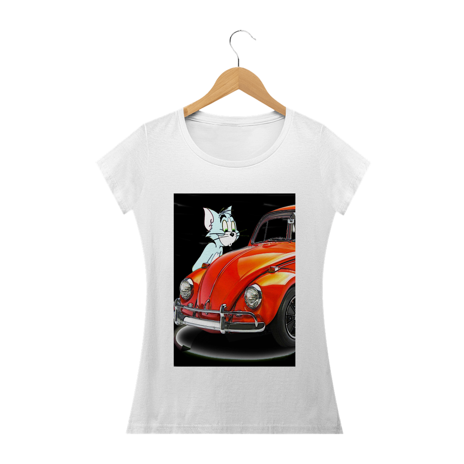Nome do produto: Camiseta Fusca Tom (Tom e Jerry) Feminina