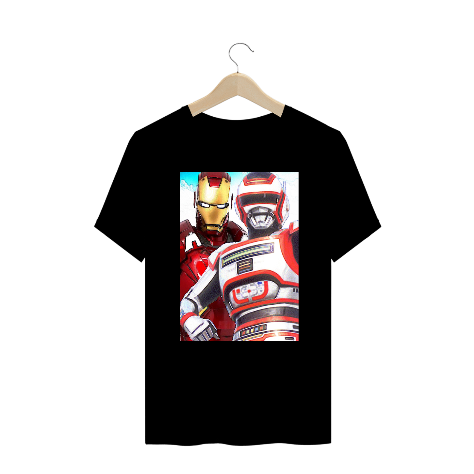 Nome do produto: Camiseta Jaspion e Homem De Ferro Plus Size