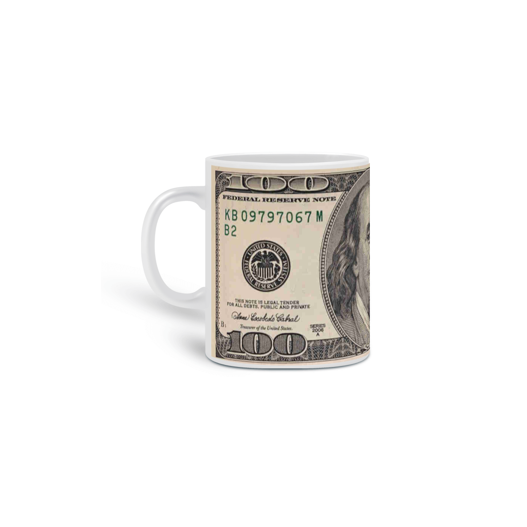 Nome do produto: Caneca 100 Dólares
