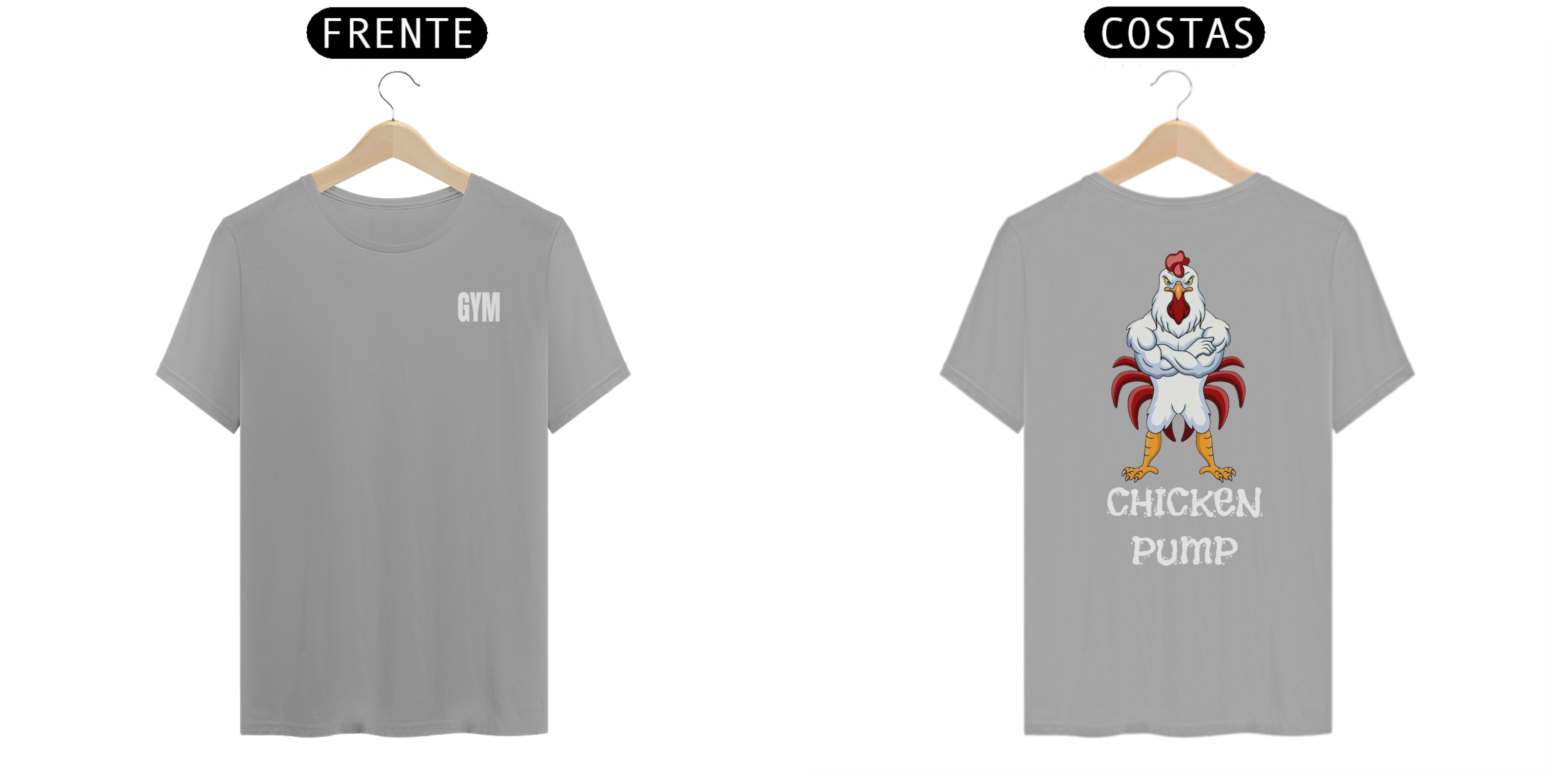 Nome do produto: Camisa Masculina Academia Chicken White