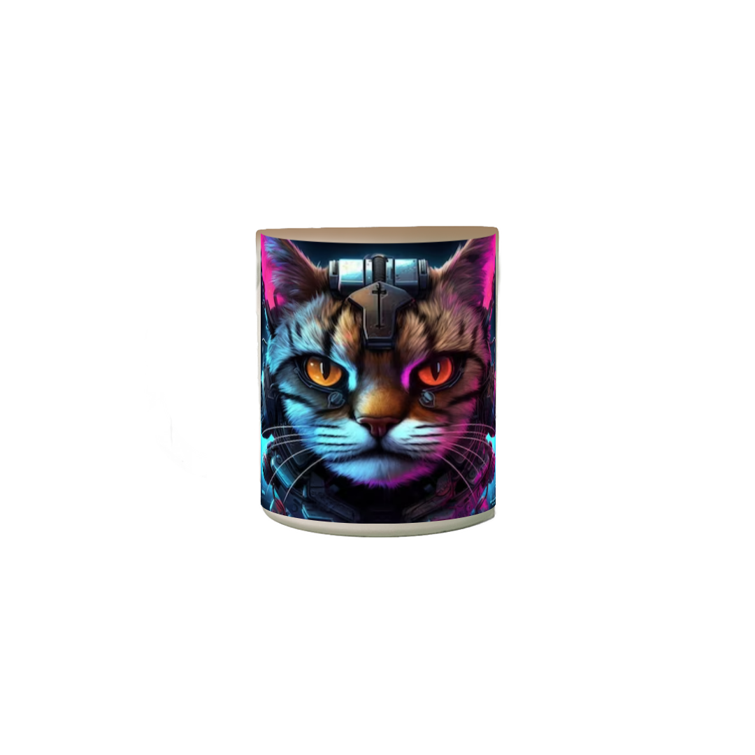 Nome do produto: Caneca Magica Cat CyberPunk