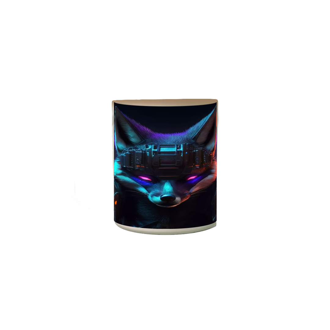 Nome do produto: Caneca Magica Raposa CyberPunk