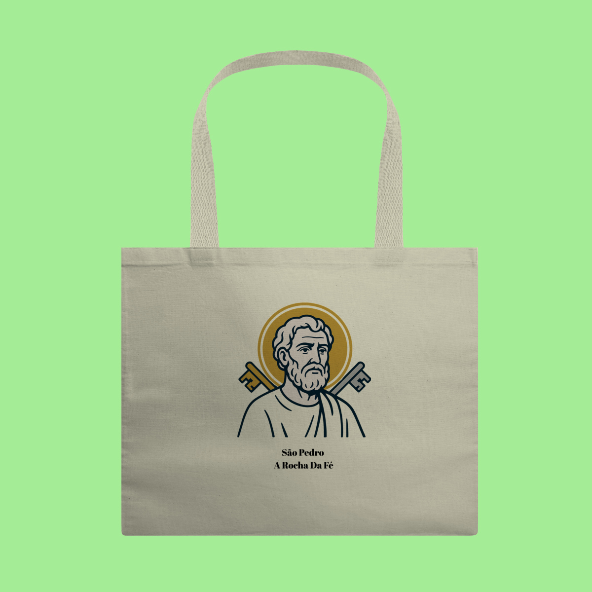 Bolsa Ecobag São Pedro - A Rocha Da Fé