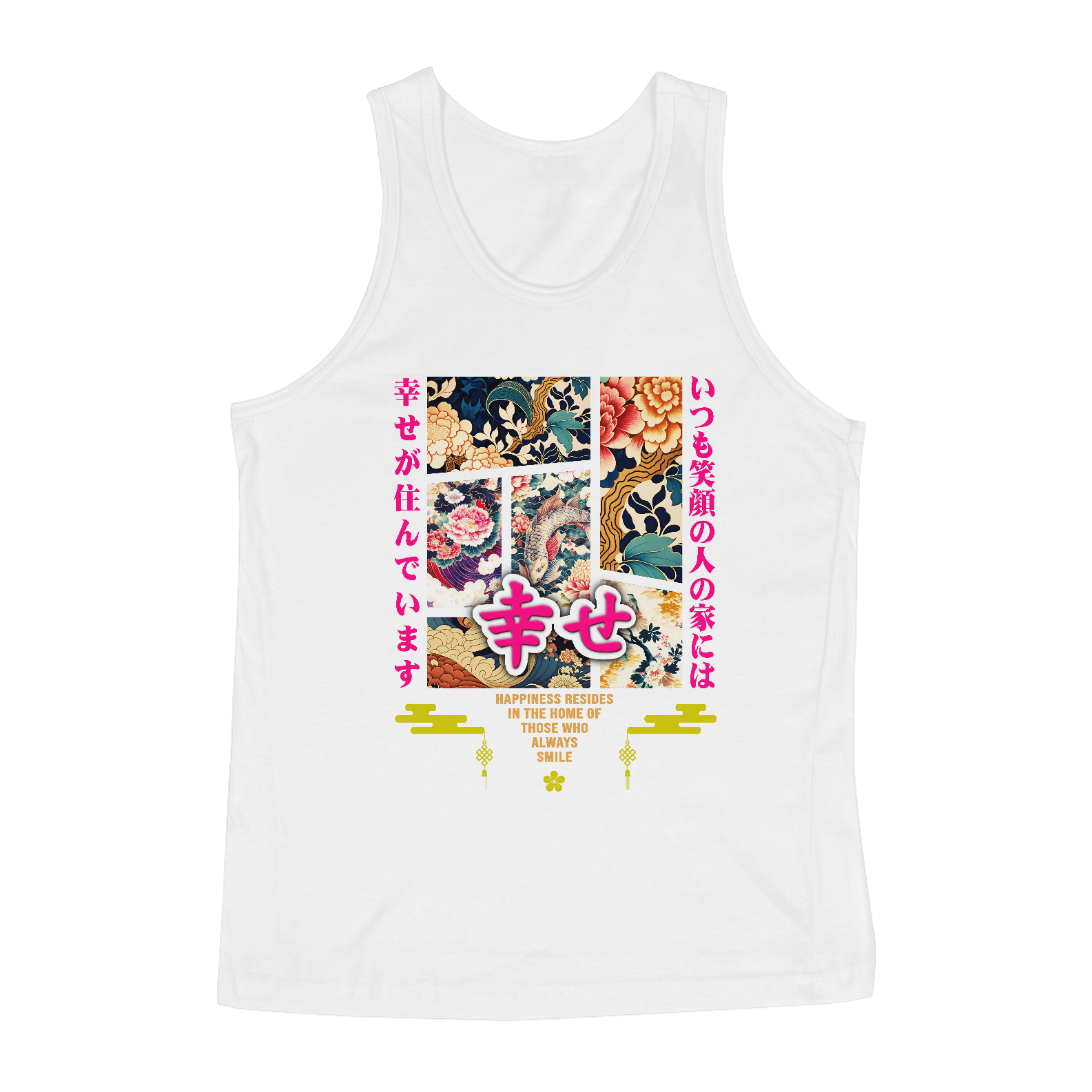 Nome do produto: Camiseta Regata: “Happiness”