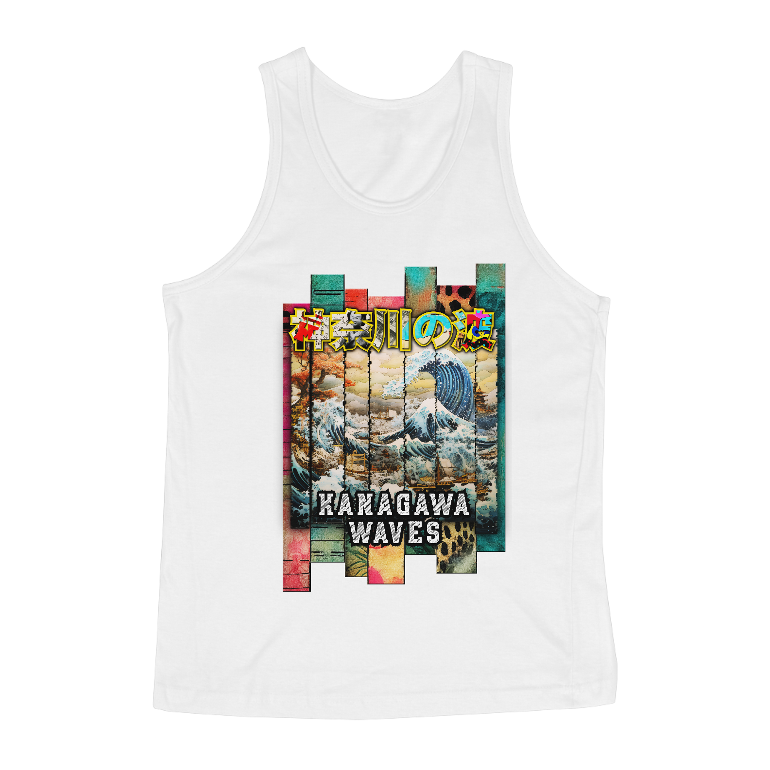 Nome do produto: Camiseta Regata: “Kanagawa Waves”