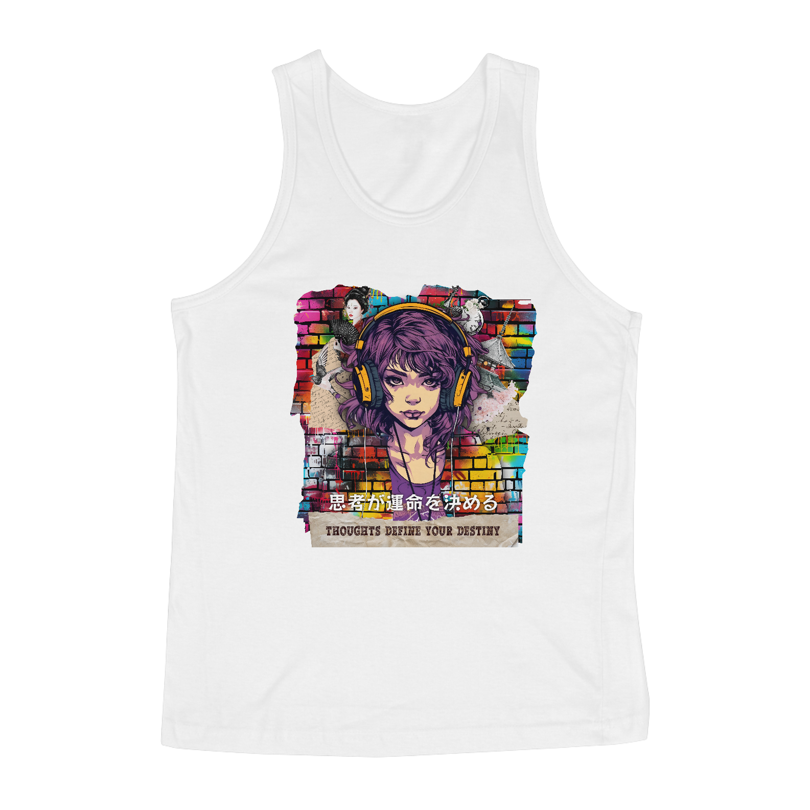 Nome do produto: Camiseta Regata: “Thoughts define your destiny”