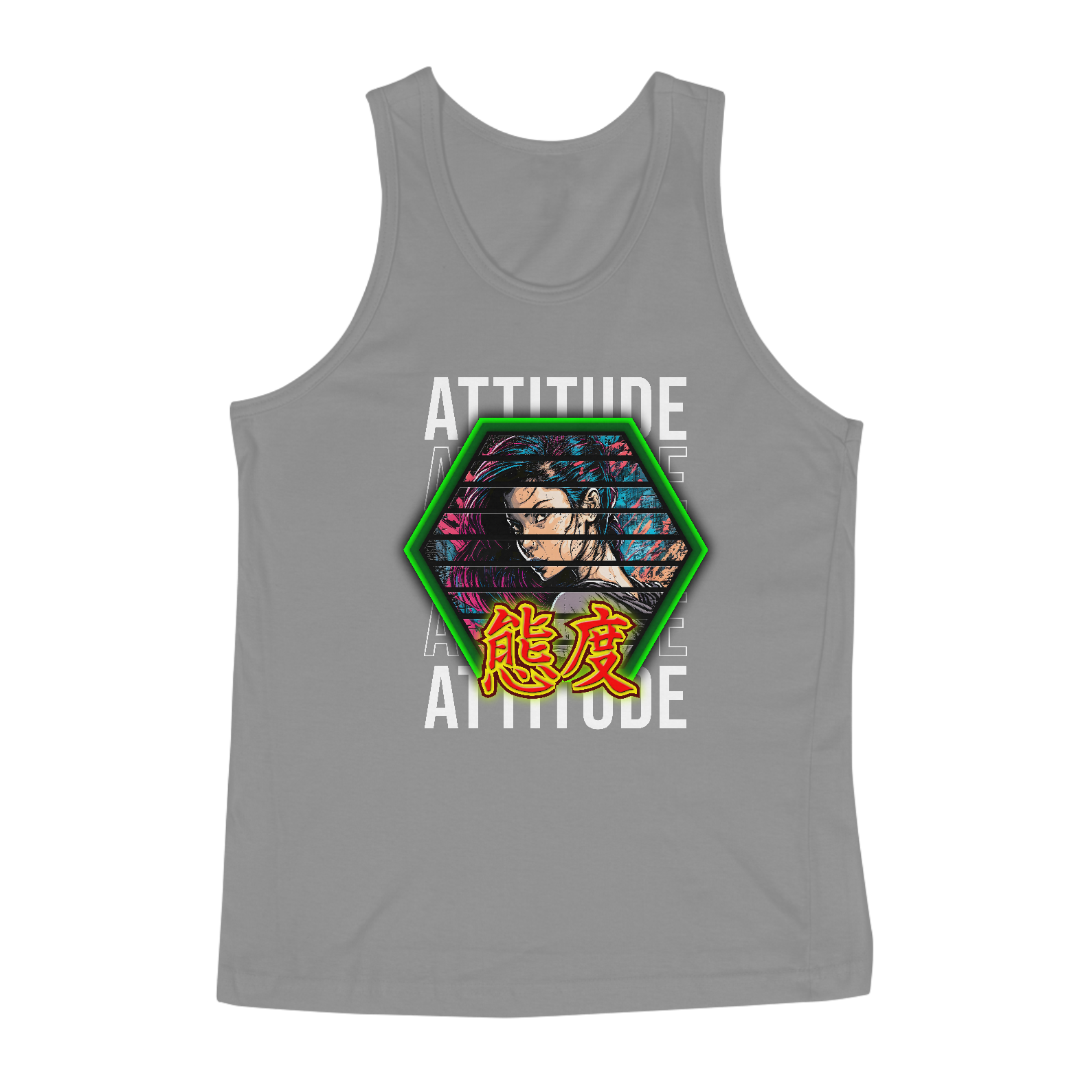 Nome do produto: Camiseta Regata: “Attitude”