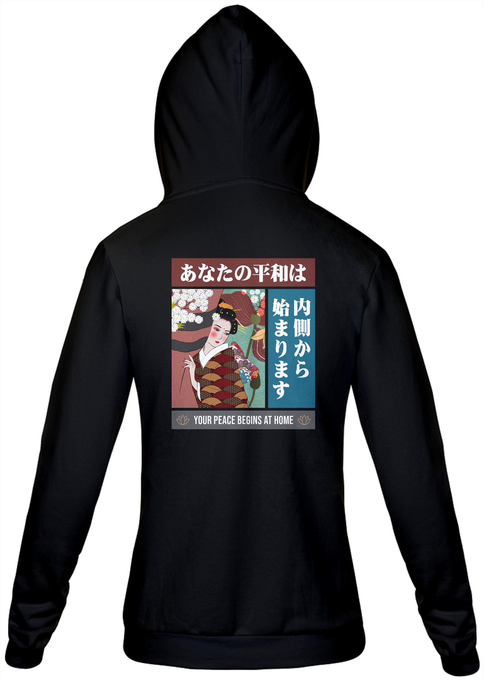Nome do produto: Moleton c/ Zíper Unissex: “Your peace begins at home”