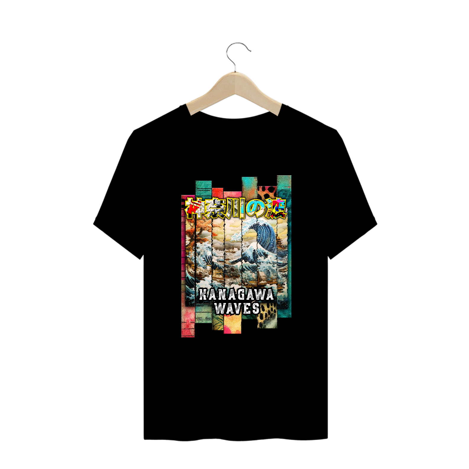 Nome do produto: Camiseta Plus Size: “Kanagawa Waves”