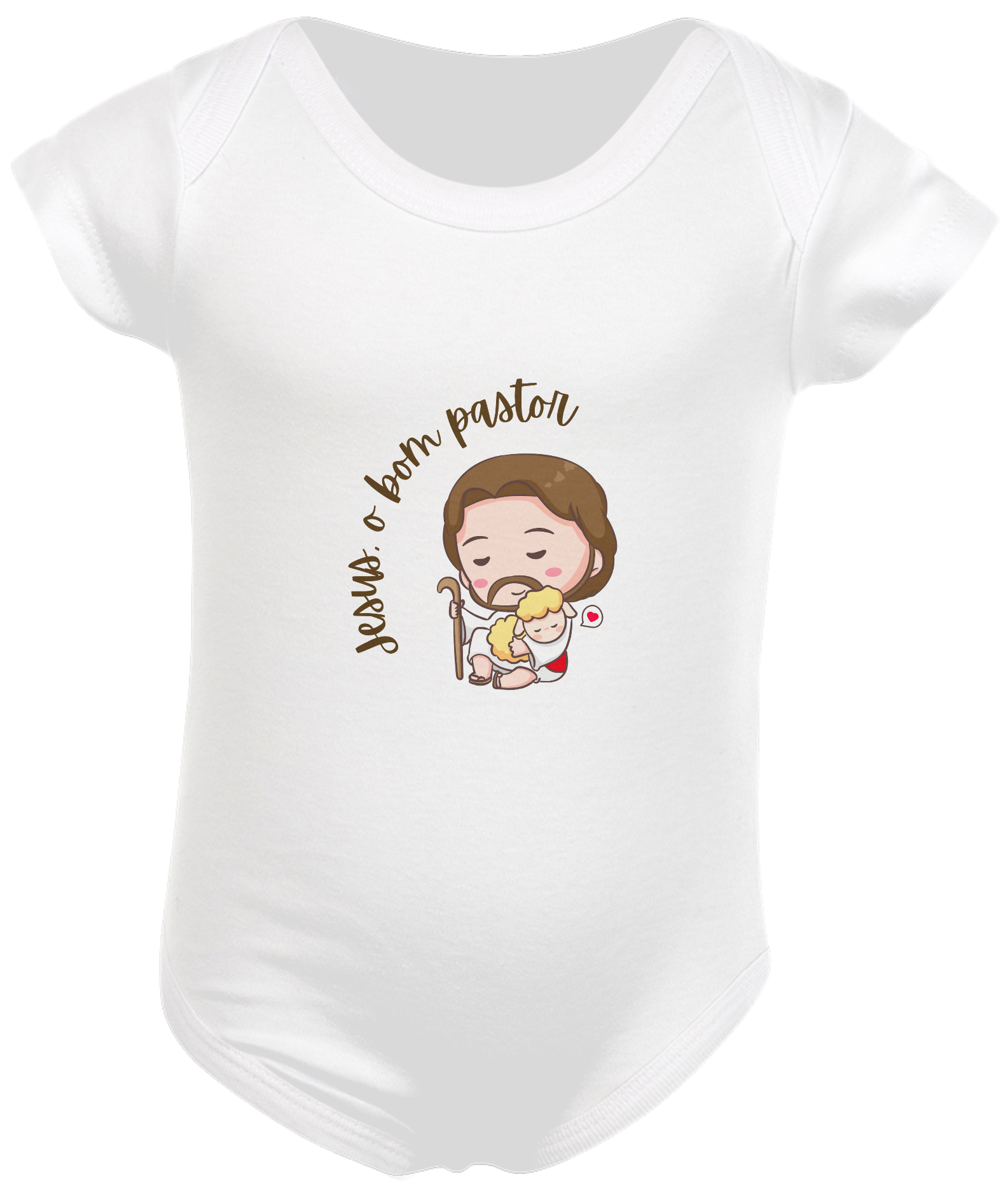 Nome do produto: Body infantil Jesus o bom pastor