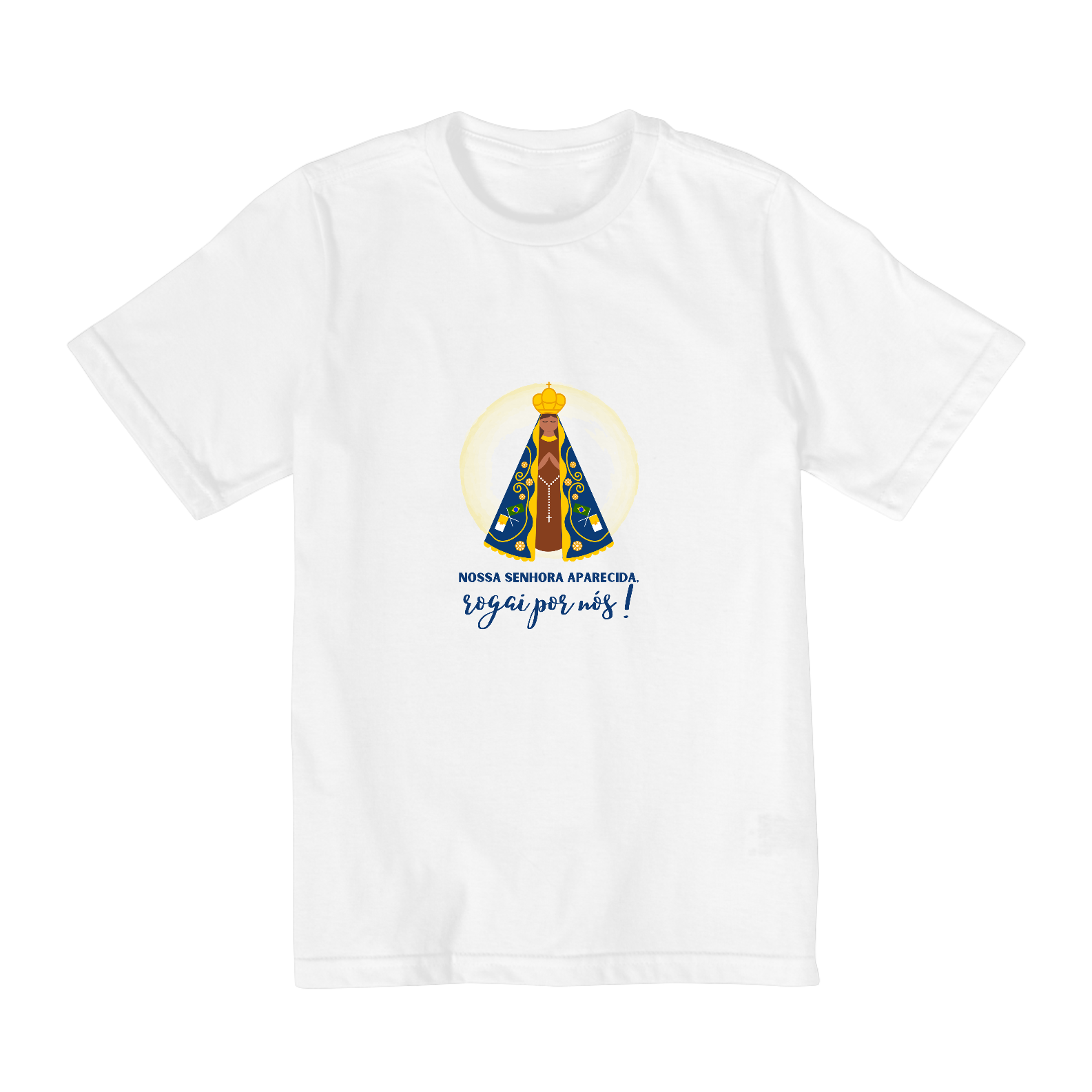 Nome do produto: Camisa infantil Nossa Senhora Aparecida