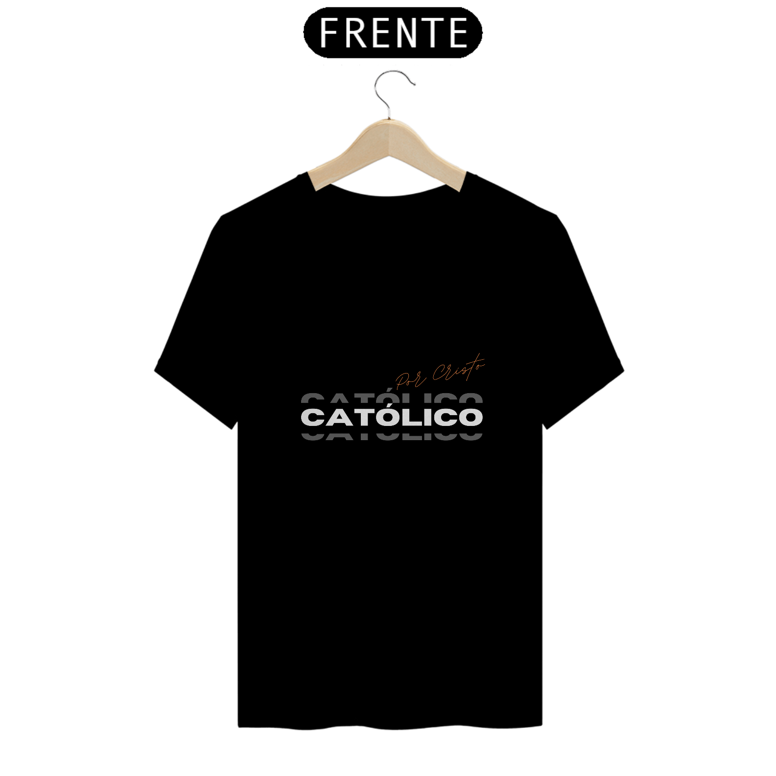 Nome do produto: T-shirt  Quality Católico por Cristo