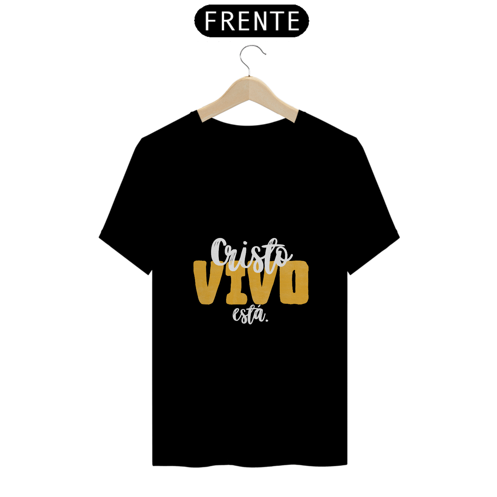 Nome do produto: T-shirt Quality Cristo vivo está