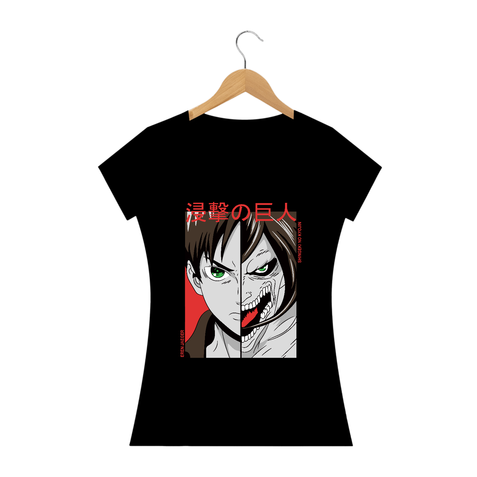 Nome do produto: Camisa Feminina Eren Yeager
