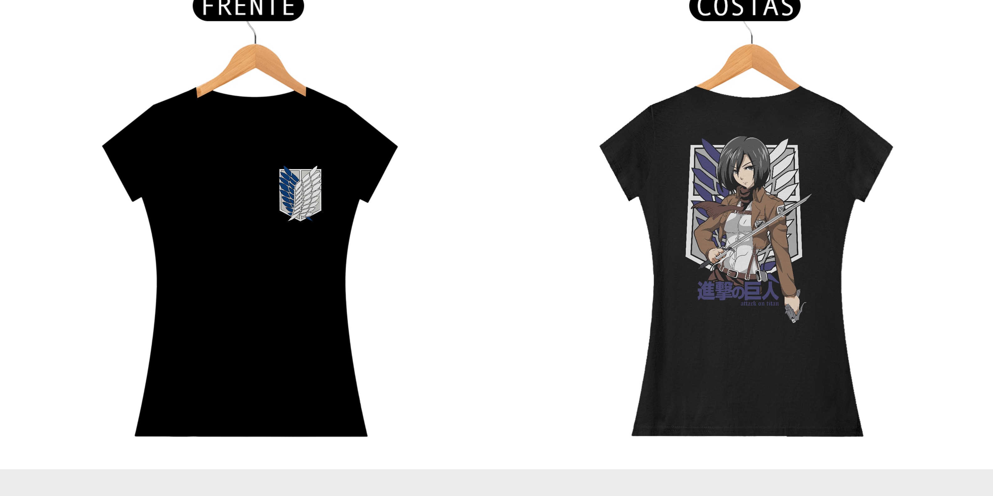 BABY LOOK QUALITY  MIKASA - SHINGEKI NO KYOJIN