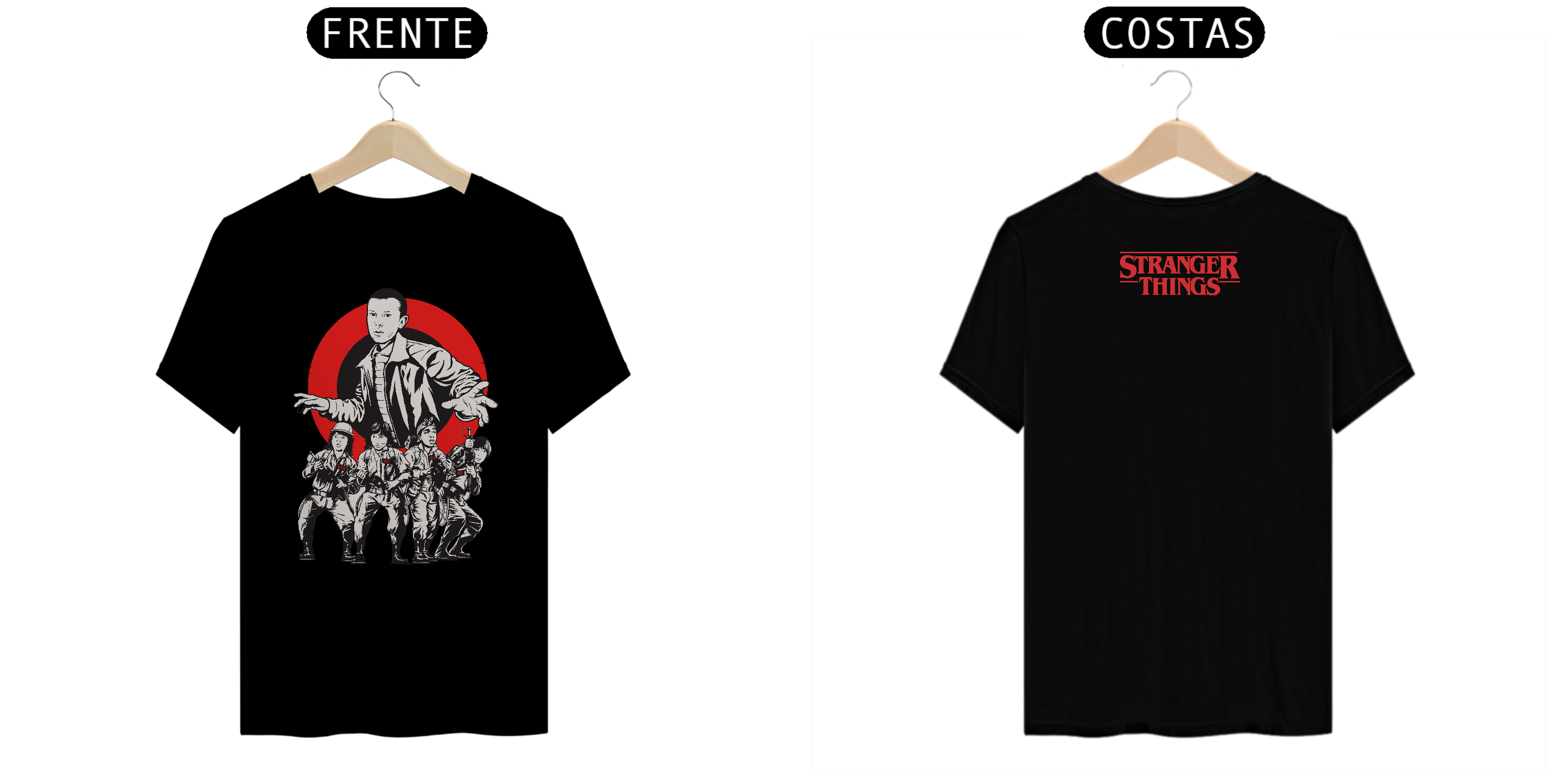 CAMISETA QUALITY OS CAÇA FANTASMAS - STRANGER THINGS