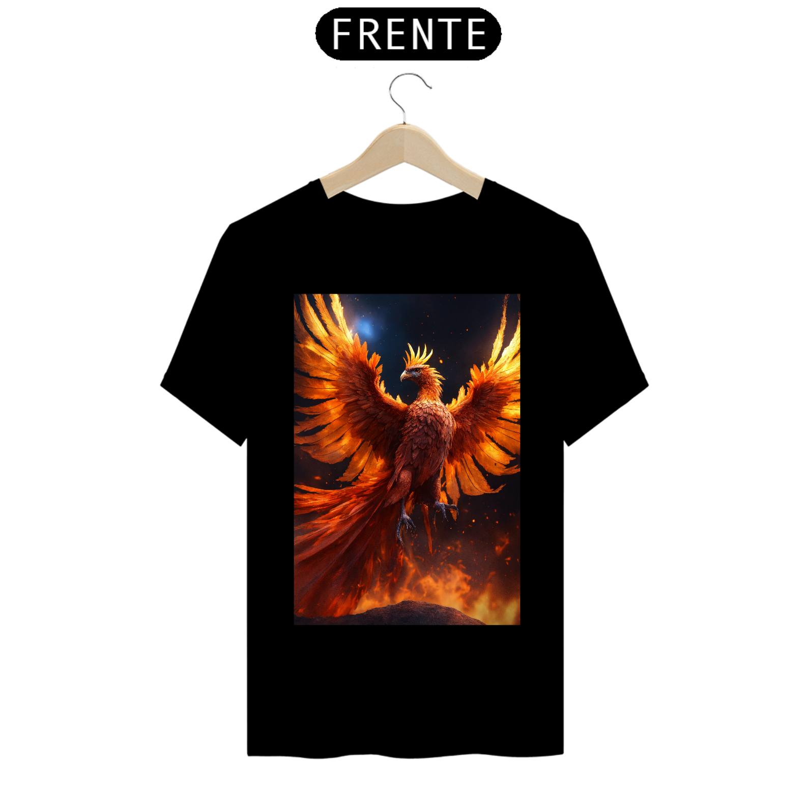 Nome do produto: CamisetaPhoenix emergindo do fogo com galáxia , elegante , luxuoso , limpo , suave , elegante , bonito , altamente detalhado , foco nítido , fotografia de estúdio , xf iq 4 , 1 5 0 mp , 5 0 mm , iso 2 0 0 , 1/1 6 0 s , realista , luz natural , render