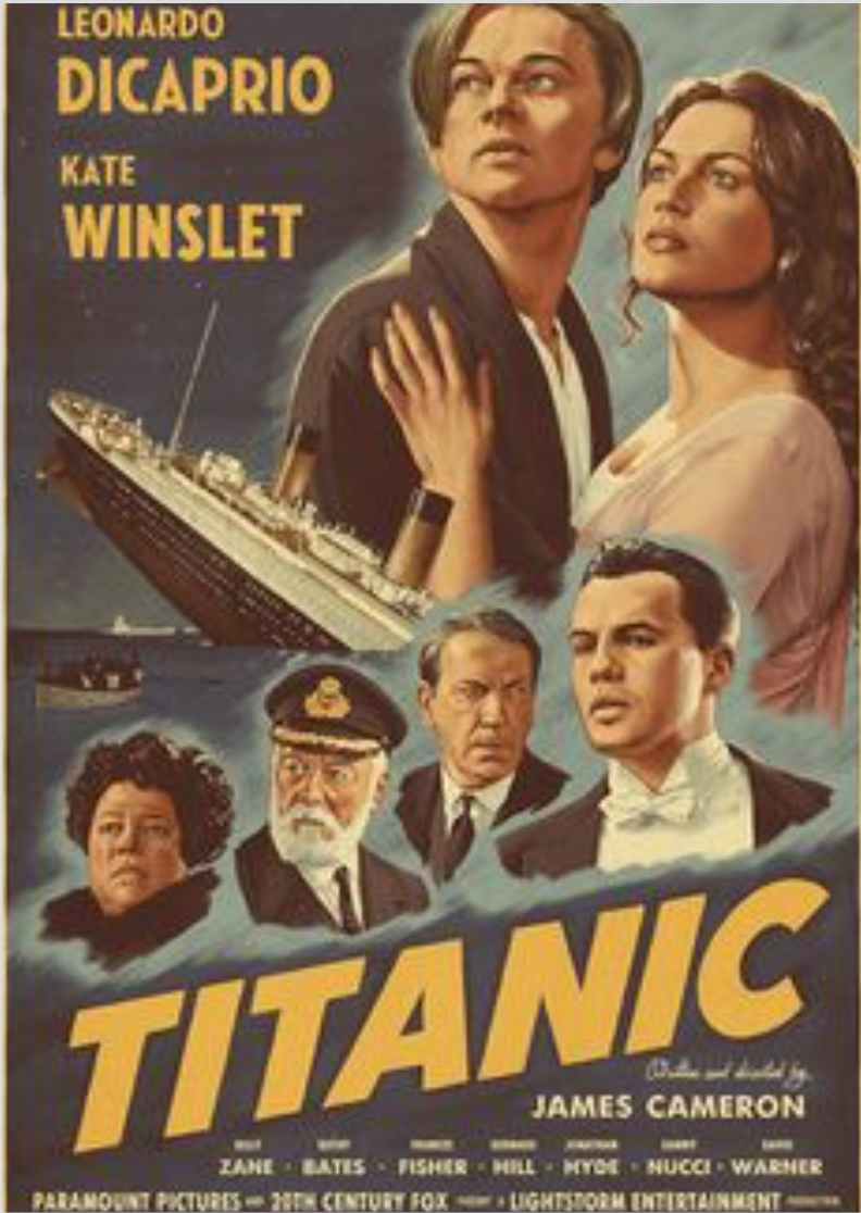 Nome do produto: Poster Premium Titanic Vintage 