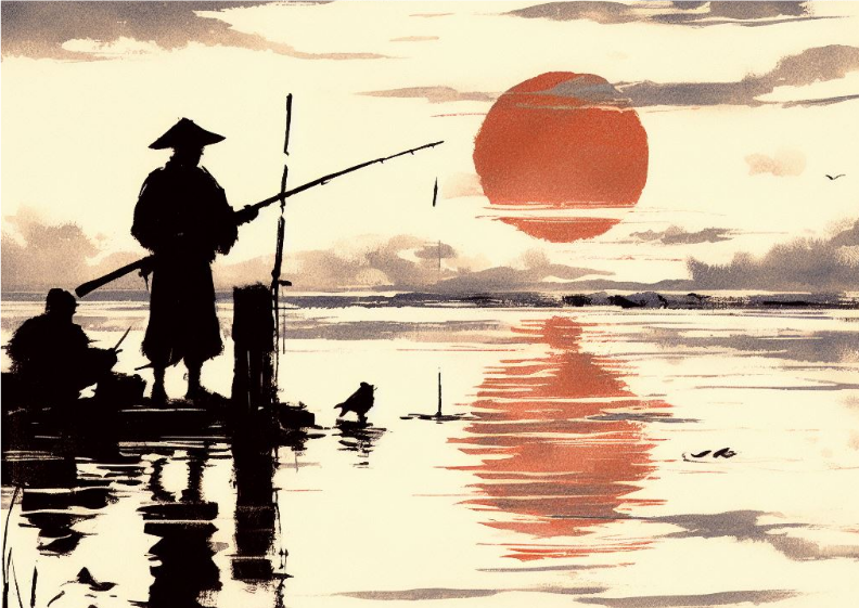 Nome do produto: Retrato - Chinês Pescador