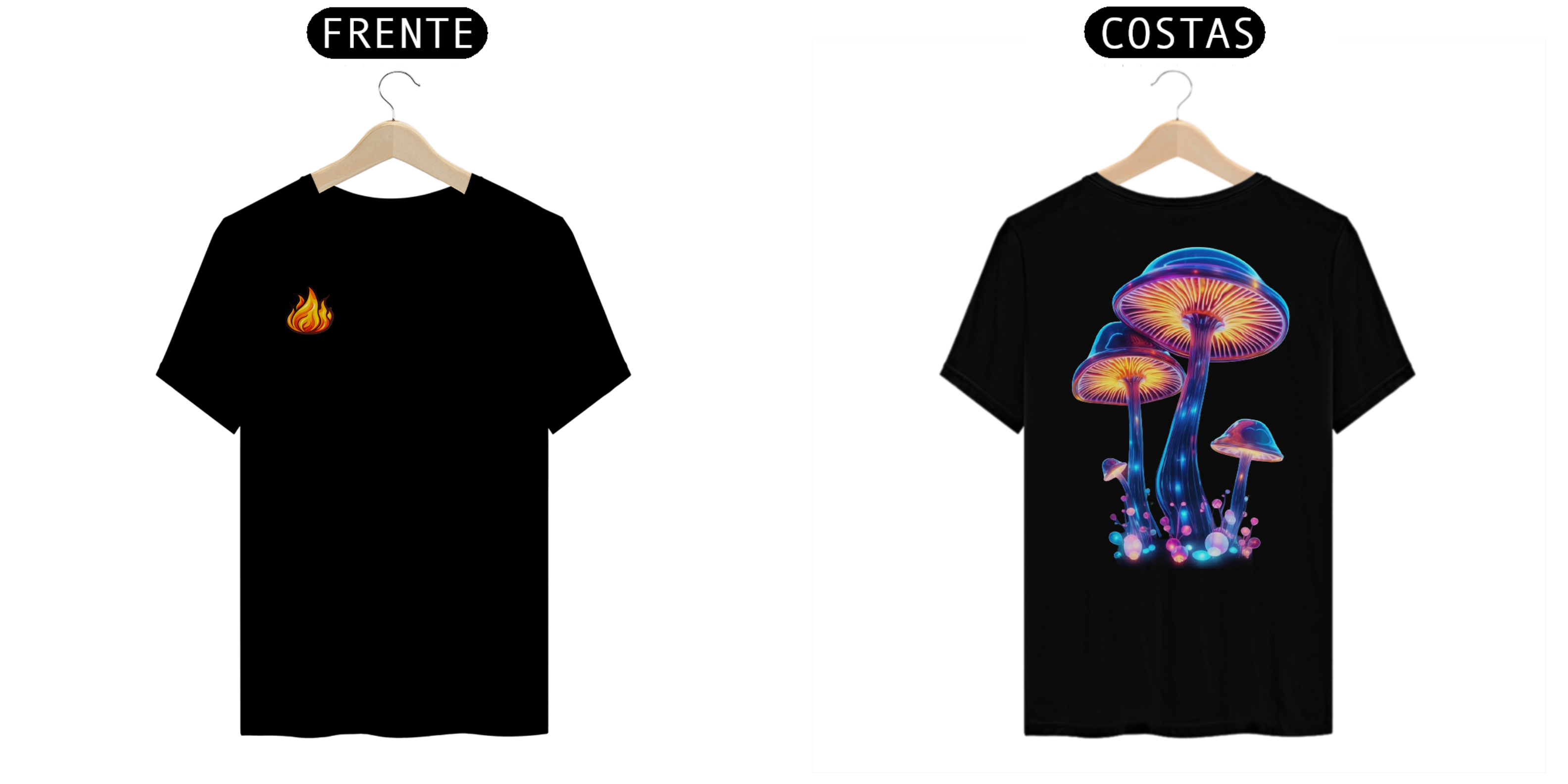 Nome do produto: Camisa Cogumelo brilhante sem fundo