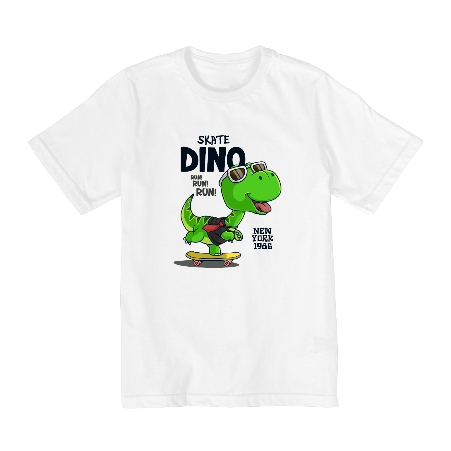 Nome do produto: CAMISETA INFANTIL SKATE DINO