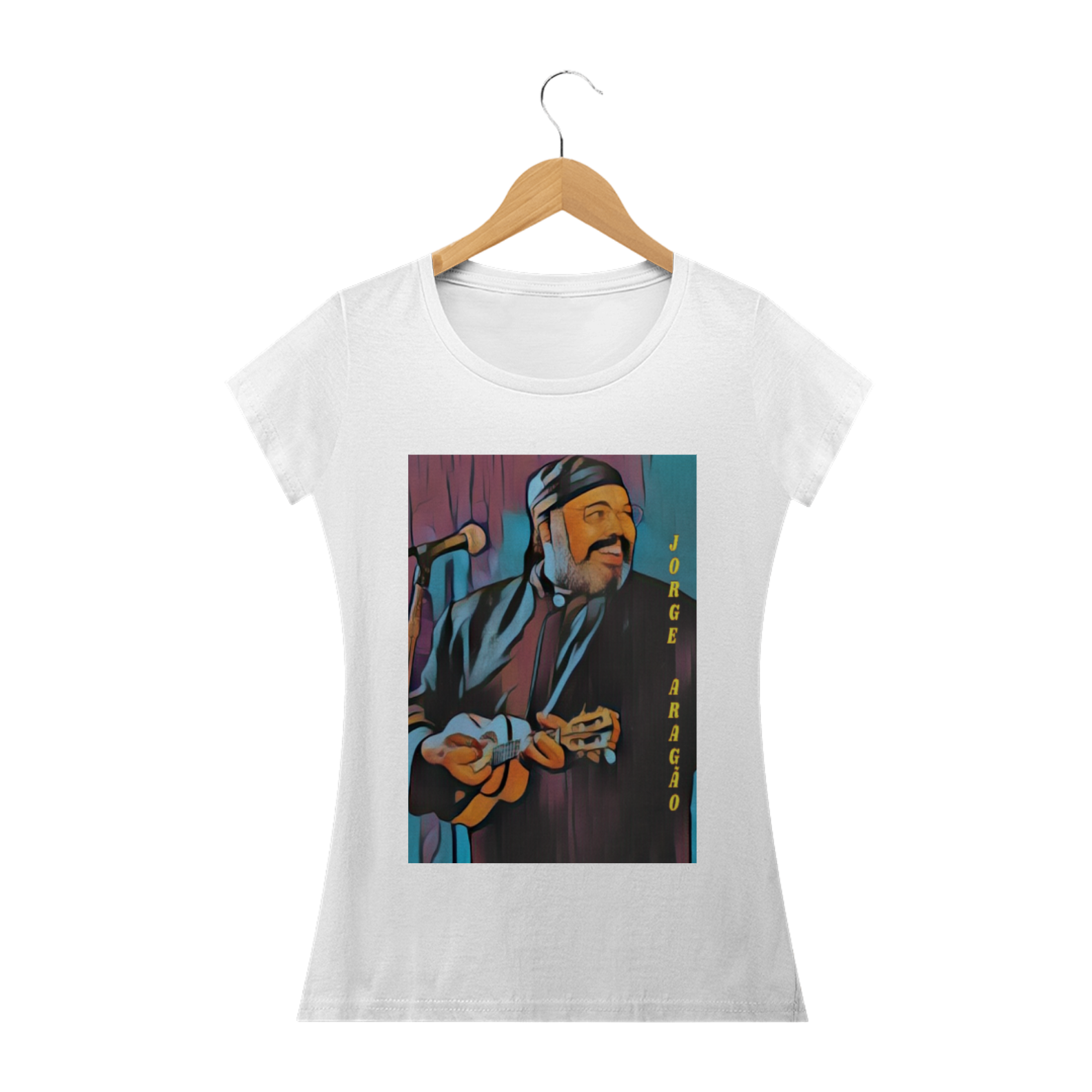 Nome do produto: Camisa Baby feminina ICONES Jorge aragão