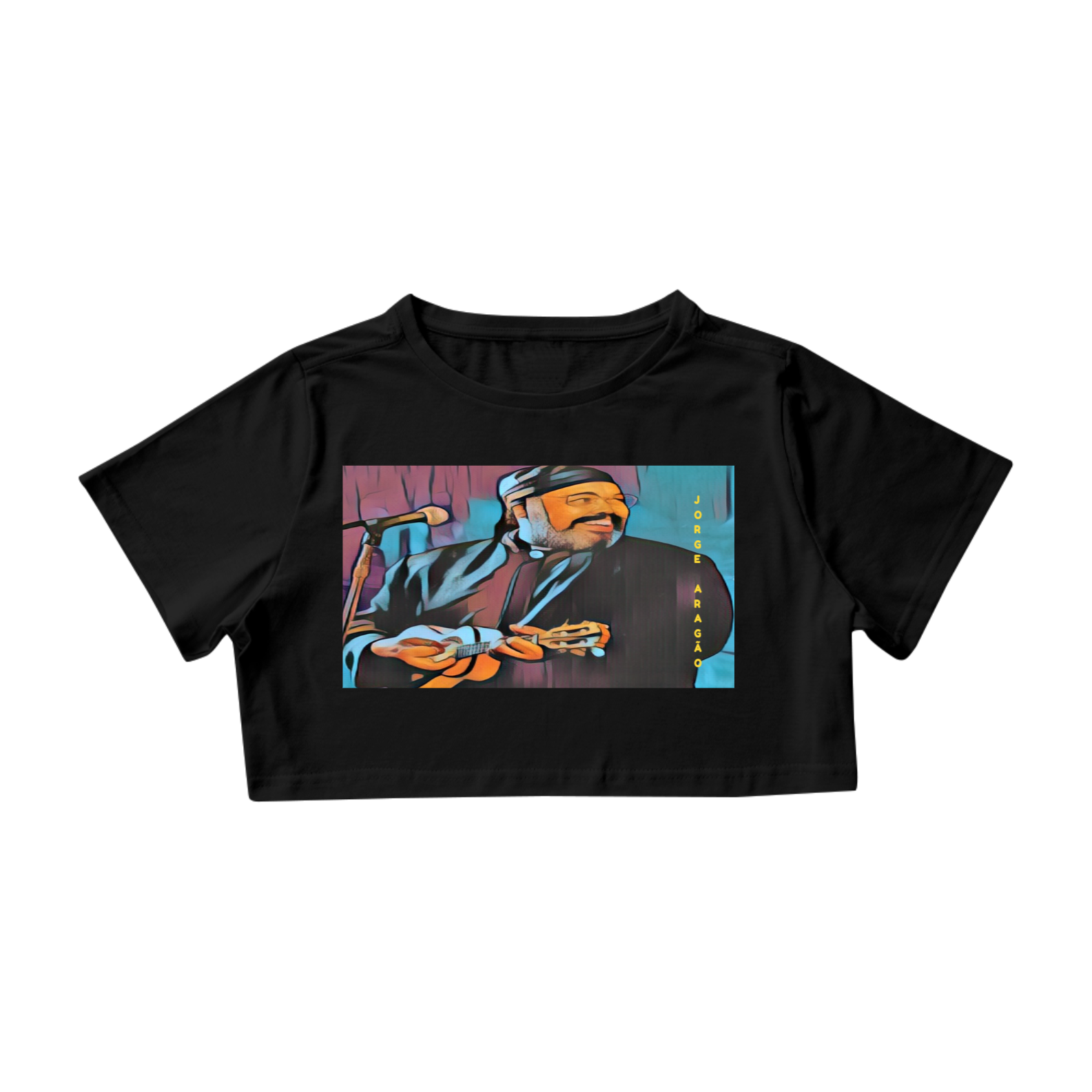 Nome do produto: Camisa crooped ICONES jorge aragão