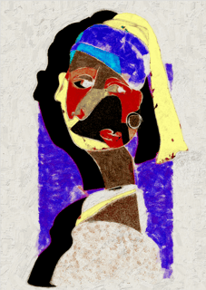 Moça com brinco de pérola - Releitura - Koz Palma 2015