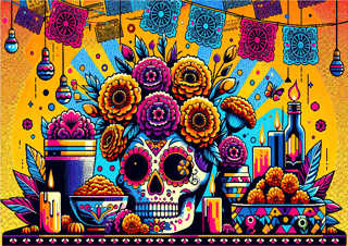 Pôster Pop Art - Dia de los muertos