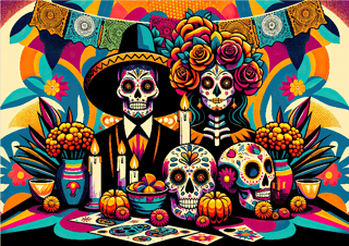 Pôster Pop Art - Dia de los muertos 02