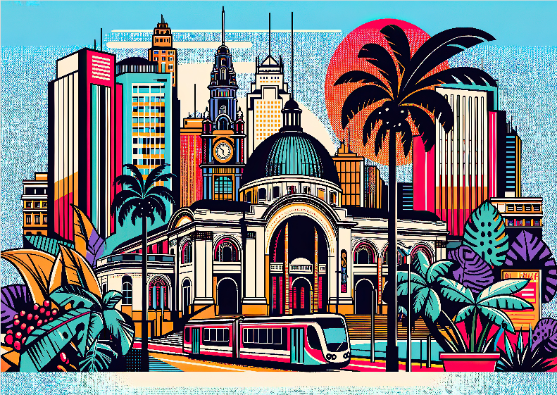 Pôster Pop Art - Cidade de São Paulo 01