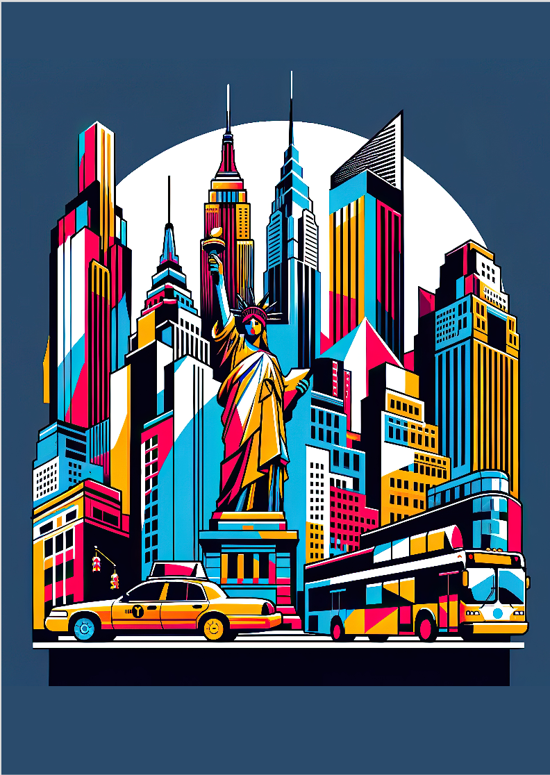 Pôster Pop Art - Cidade de Nova York