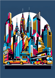 Pôster Pop Art - Cidade de Nova York