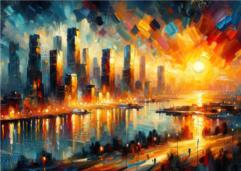 PÔSTER EXPRESSIONISTA - CIDADE 02