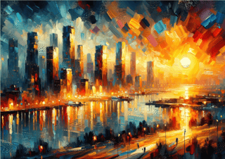 PÔSTER EXPRESSIONISTA - CIDADE 02