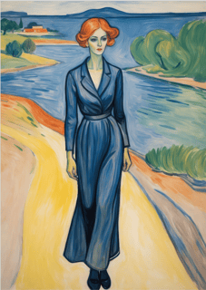 Pôster Expressionista - Mulher Munchiana 02 - Koz Palma 2023