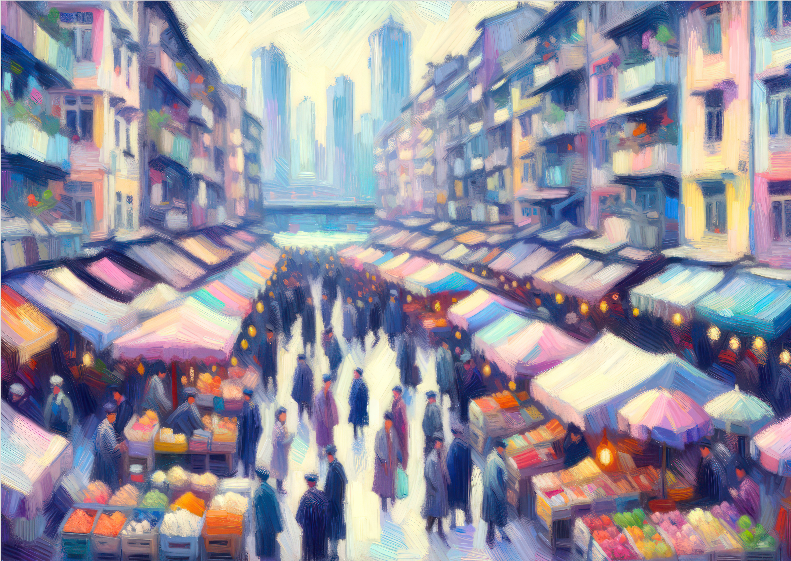 Pôster Fauvista - O Mercado 01