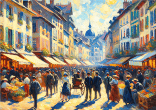 Pôster Impressionista - Cena Urbana 02