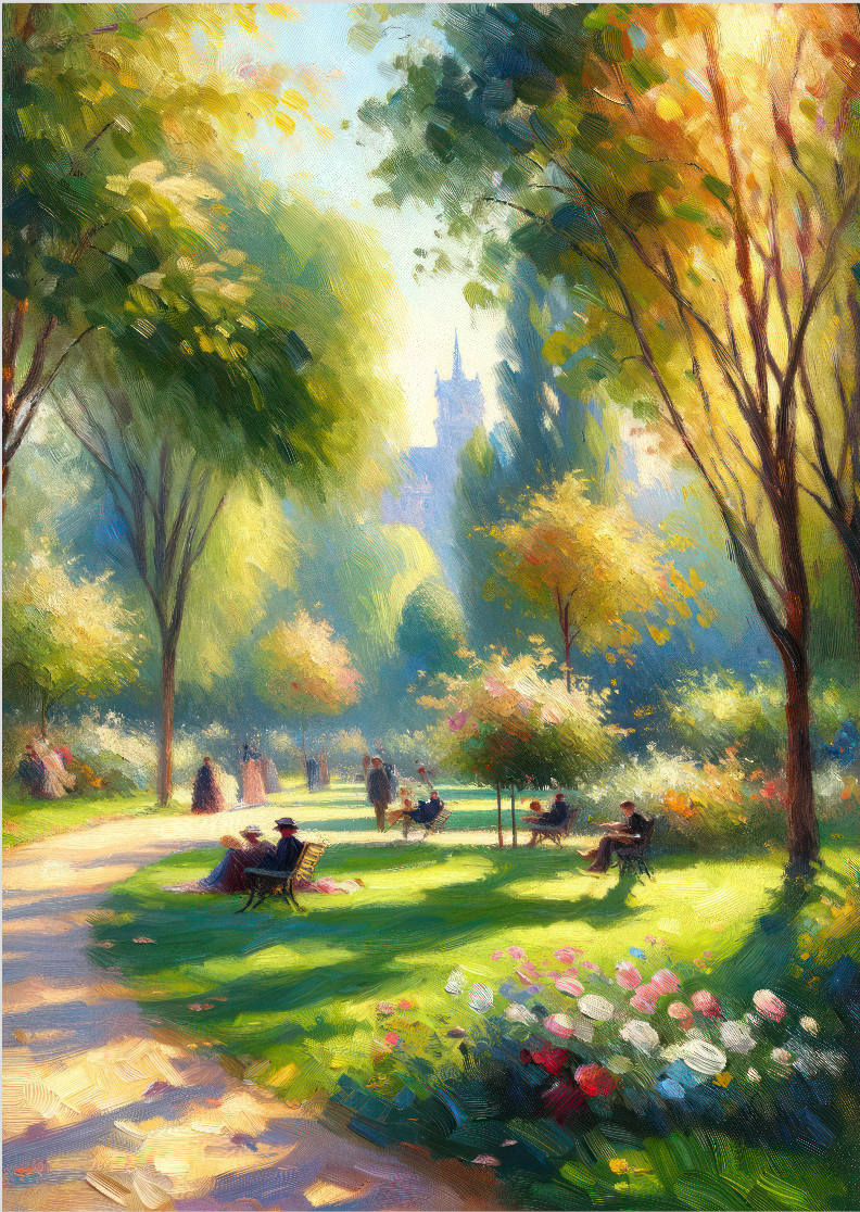  Pôster Impressionista - Dia de Parque 01