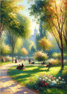  Pôster Impressionista - Dia de Parque 01